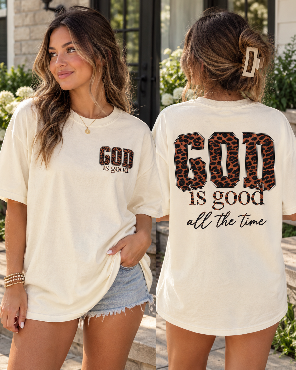"GOD is good all the time" Christian Graphic Shirt