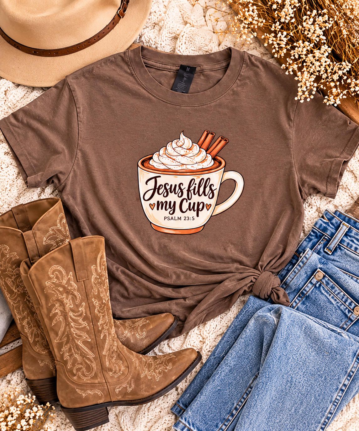 "Jesus Fills My Cup" Women's Heavyweight Tee
