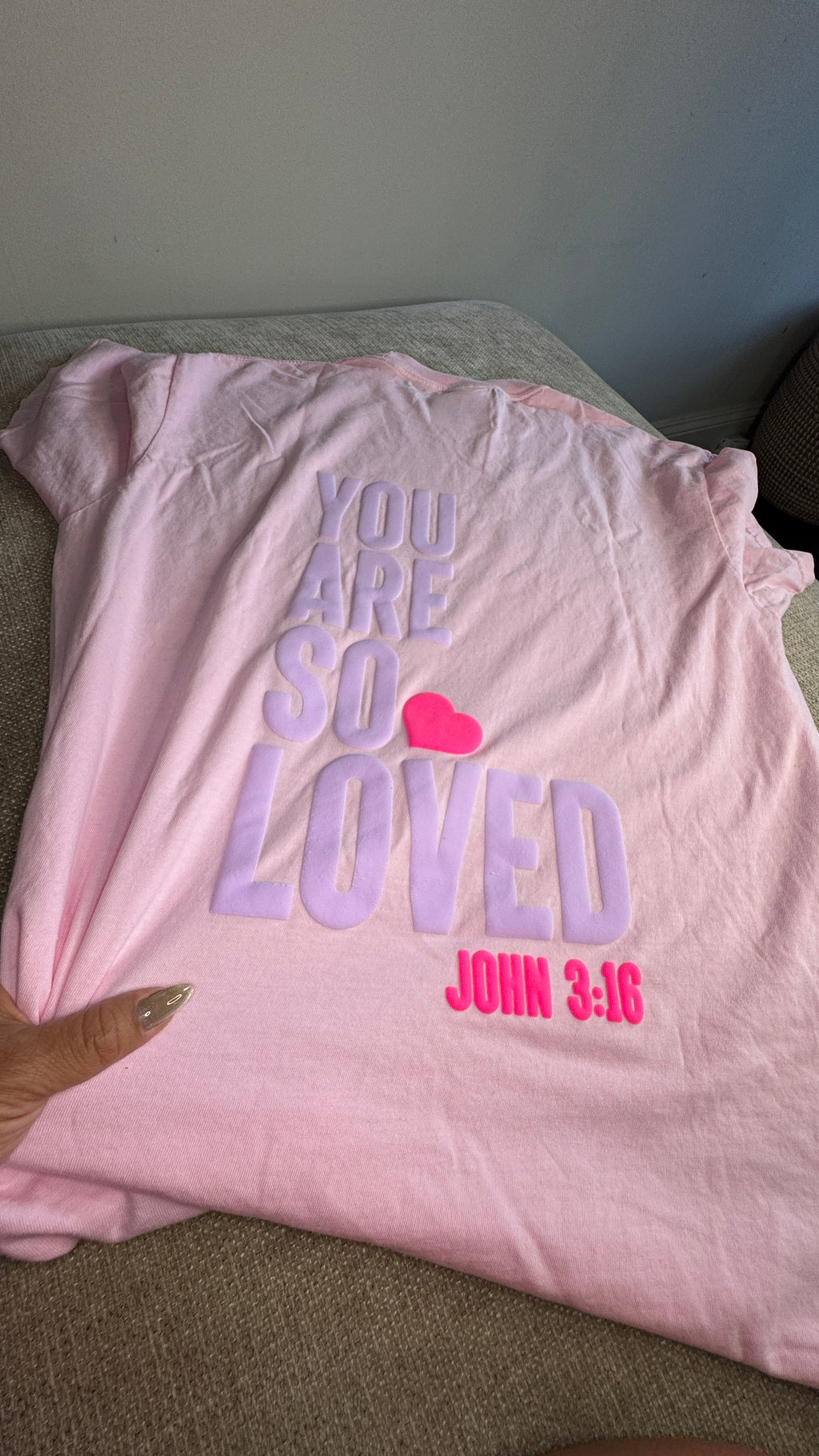 You Are So Loved - Baby Pink Comfort Color Tee