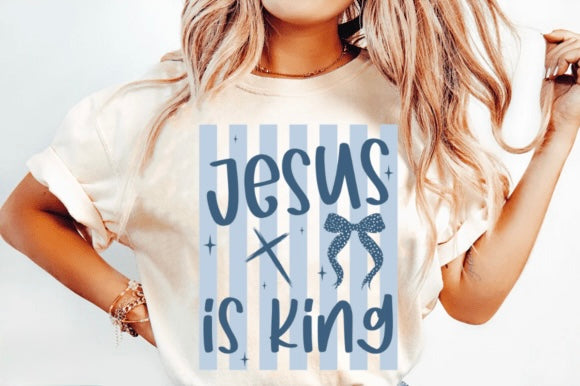 Jesus is King Bow - Christian Shirt - Christian Apparel -Graphic Tee