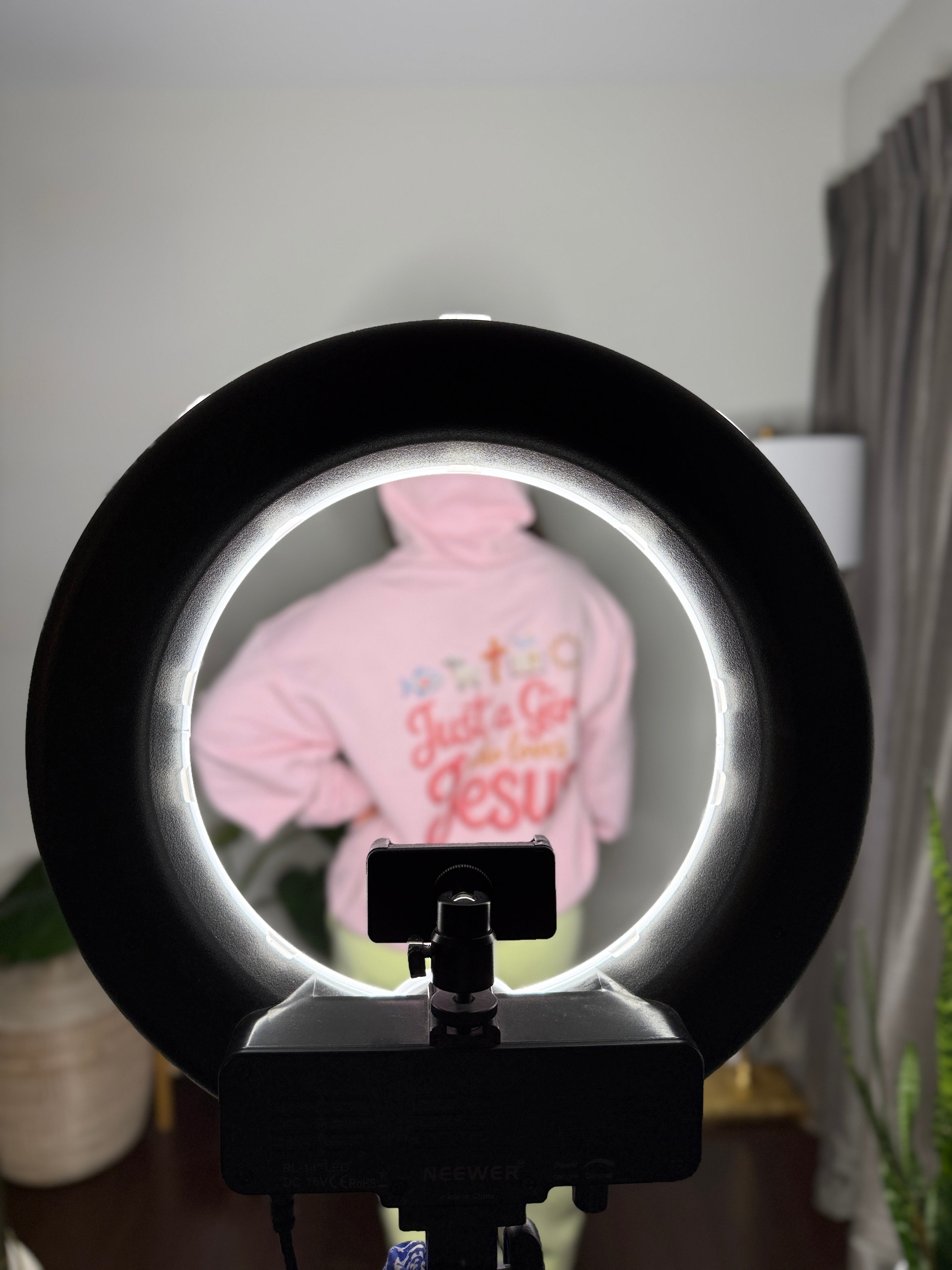Just a Girl Who loves Jesus Hoodie - Baby Pink